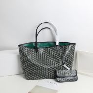 Goyard Saint Louis Reversible Tote In Goyardine Claire-Voie Canvas Green