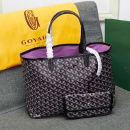 Goyard Saint Louis Reversible Tote In Goyardine Claire-Voie Canvas Purple