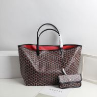 Goyard Saint Louis Reversible Tote In Goyardine Claire-Voie Canvas Red