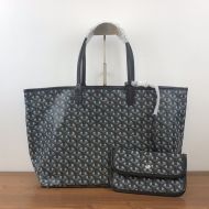 Goyard Saint Louis Reversible Tote In Goyardine Claire-Voie Canvas Sky Blue