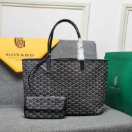 Goyard Saint Louis Reversible Tote In Goyardine Canvas Black