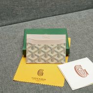 Goyard Saint-Sulpice Card Wallet In Goyardine Canvas Apricot