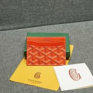 Goyard Saint-Sulpice Card Wallet In Goyardine Canvas Orange