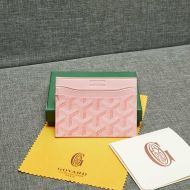 Goyard Saint-Sulpice Card Wallet In Goyardine Canvas Pink