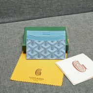 Goyard Saint-Sulpice Card Wallet In Goyardine Canvas Sky Blue