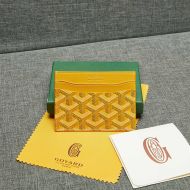 Goyard Saint-Sulpice Card Wallet In Goyardine Canvas Yellow