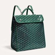 Goyard Saint Leger Backpack In Goyardine Canvas Green