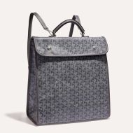 Goyard Saint Leger Backpack In Goyardine Canvas Grey