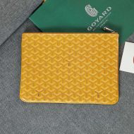 Goyard Senat Pouch In Goyardine Canvas Yellow