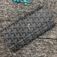 Goyard Varenne Long Wallet In Goyardine Canvas Grey