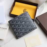 Goyard Victoire Bifold Wallet In Goyardine Canvas Grey