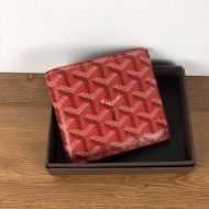 Goyard Victoire Bifold Wallet In Goyardine Canvas Red