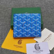 Goyard Victoire Wallet In Goyardine Canvas Blue