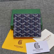 Goyard Victoire Wallet In Goyardine Canvas Navy Blue