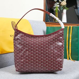 Goyard Boheme Hobo Bag In Goyardine Canvas Burgundy