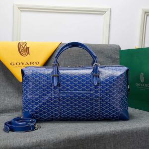 Goyard Bowling 45 Bag In Goyardine Canvas Blue