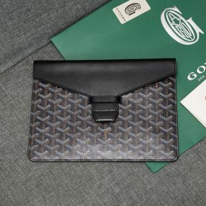 Goyard Camondo 2 Pouch In Goyardine Canvas Black/Brown