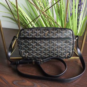 Goyard Cap-Vert PM Bag In Goyardine Canvas Black/Brown