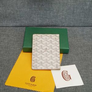 Goyard Grenelle Passport Cover In Goyardine Canvas Apricot