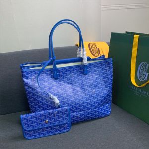 Goyard Isabelle Tote In Goyardine Canvas Blue