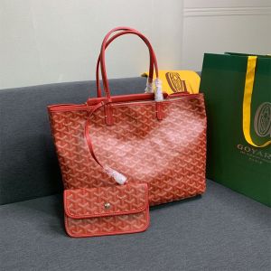 Goyard Isabelle Tote In Goyardine Canvas Red