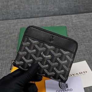 Goyard Matignon PM Wallet In Goyardine Canvas Black