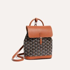 Goyard Mini Alpin Backpack In Goyardine Canvas Brown