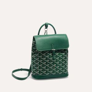 Goyard Mini Alpin Backpack In Goyardine Canvas Green