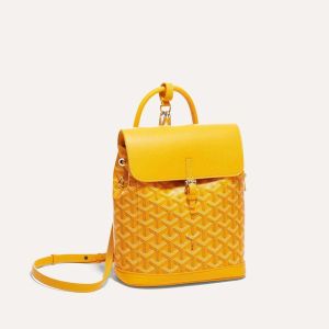 Goyard Mini Alpin Backpack In Goyardine Canvas Yellow