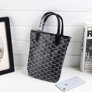 Goyard Mini Poitiers Tote In Goyardine Canvas Black