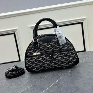 Goyard Mini Saint Jeanne PM Bowler Bag In Goyardine Canvas Black