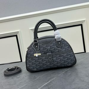 Goyard Mini Saint Jeanne PM Bowler Bag In Goyardine Canvas Grey