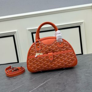 Goyard Mini Saint Jeanne PM Bowler Bag In Goyardine Canvas Orange