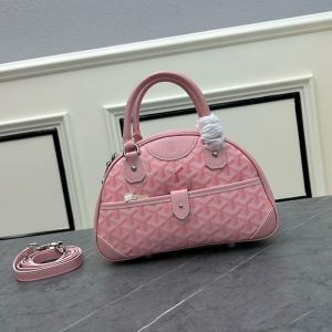 Goyard Mini Saint Jeanne PM Bowler Bag In Goyardine Canvas Pink