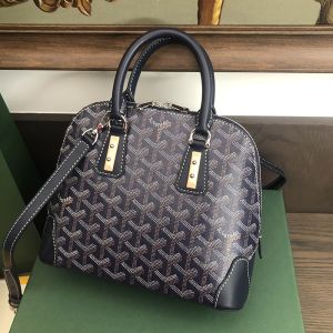 Goyard Mini Vendome Bag In Goyardine Canvas Navy Blue