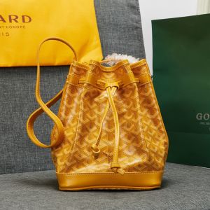 Goyard Petit Flot Bucket Bag In Goyardine Canvas Yellow