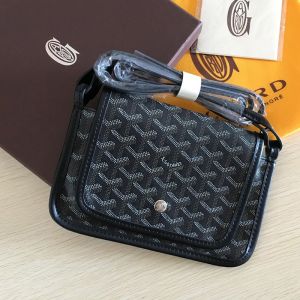 Goyard Plumet Pocket Wallet In Goyardine Canvas Black