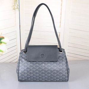 Goyard Rouette Souple Bag In Goyardine Canvas Grey