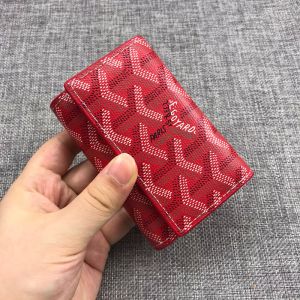 Goyard Saint-Michel Key Ring In Goyardine Canvas Red