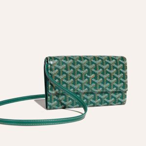 Goyard Varenne Continental Wallet In Goyardine Canvas Green