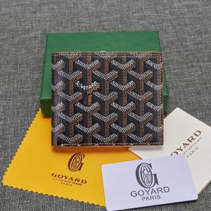 Goyard Victoire Wallet In Goyardine Canvas Brown