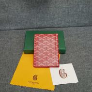 Goyard Grenelle Passport Cover In Goyardine Canvas Red