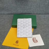 Goyard Grenelle Passport Cover In Goyardine Canvas White