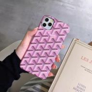 Goyard iPhone Case In Goyardine Saint Louis Pink