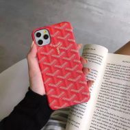 Goyard iPhone Case In Goyardine Saint Louis Red