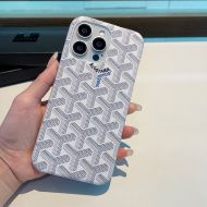 Goyard iPhone Case In Goyardine Saint Louis White