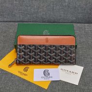 Goyard Matignon GM Wallet In Goyardine Canvas Brown