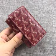 Goyard Saint-Michel Key Ring In Goyardine Canvas Burgundy