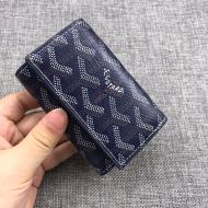 Goyard Saint-Michel Key Ring In Goyardine Canvas Navy Blue