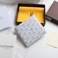 Goyard Victoire Bifold Wallet In Goyardine Canvas White